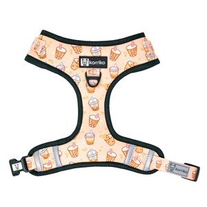 Korriko Milk tea adjustable dog harness and leash set XS